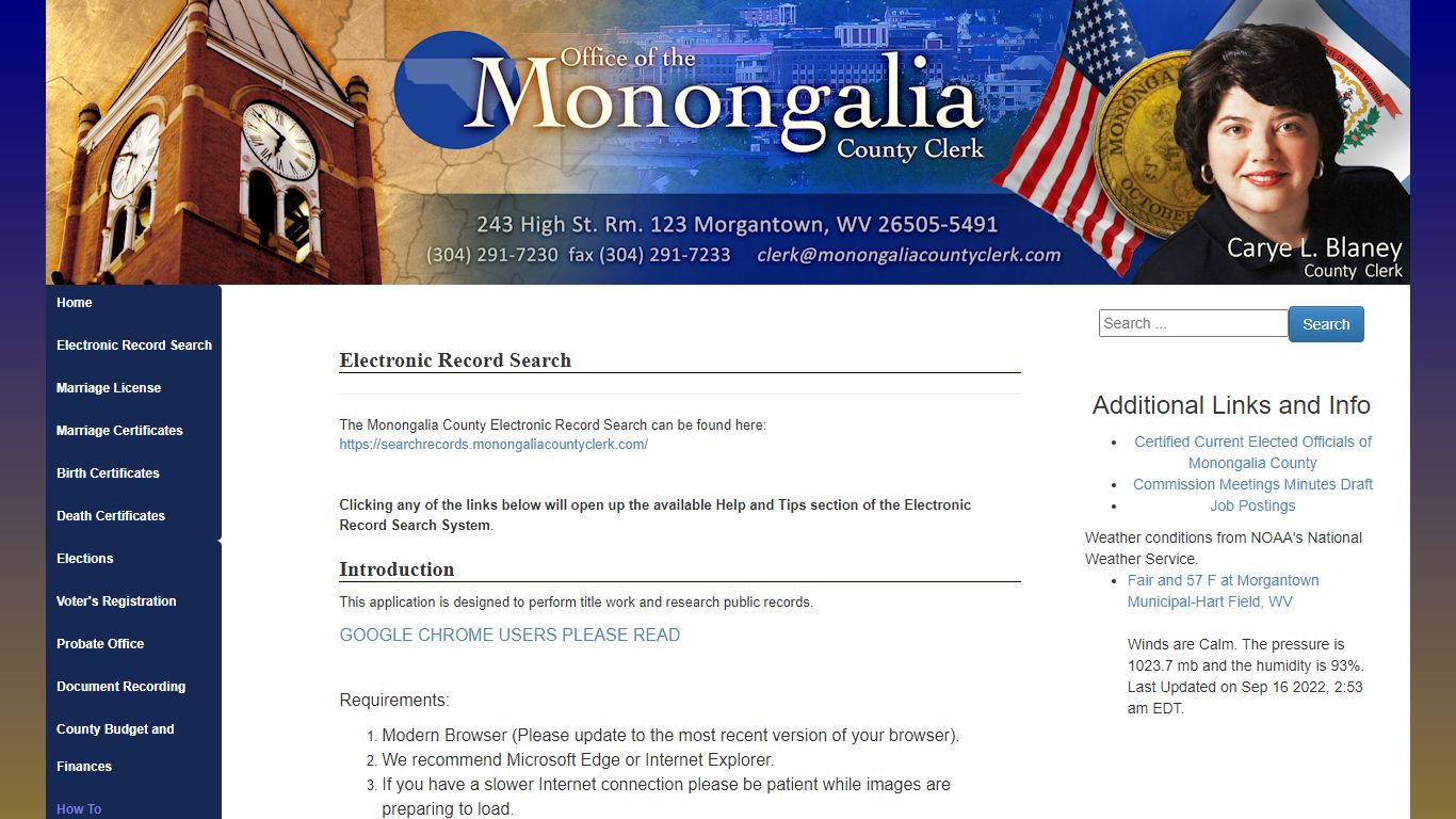 Electronic Record Search - monongaliacountyclerk.org